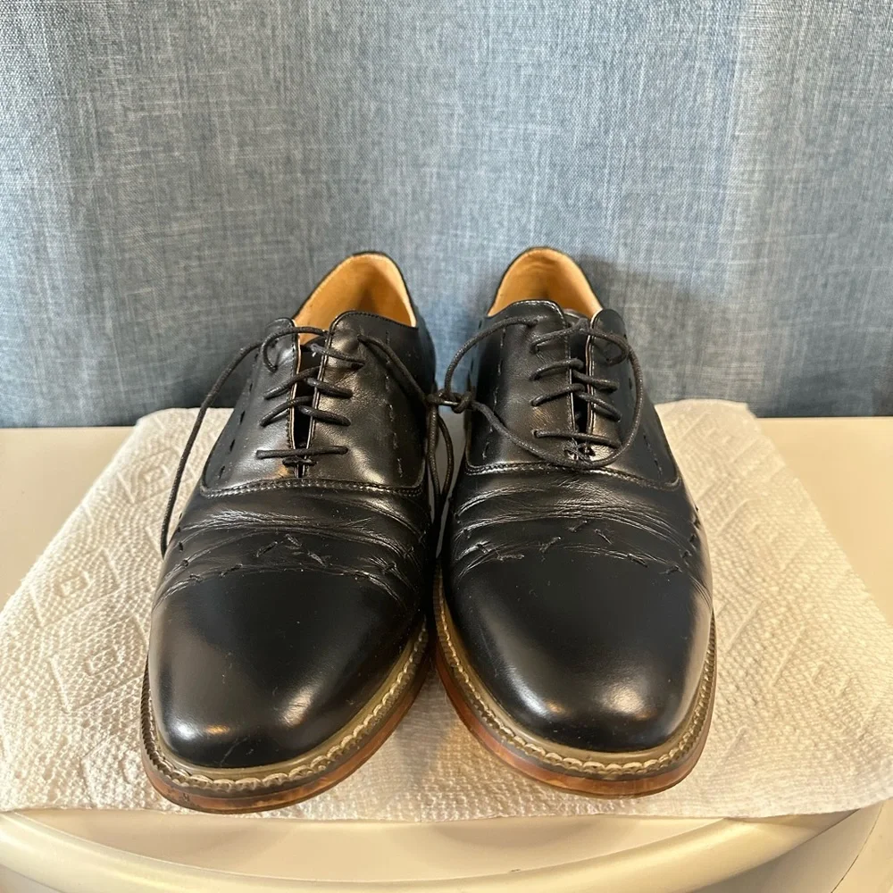 Zanzara Sz 10.5 Oxfords Black Leather Men Lace Up JH390S20 Medium (D, M)‎